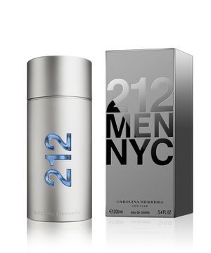 perfume carolina herrera 212 men masculino eau de toilette 100ml Único