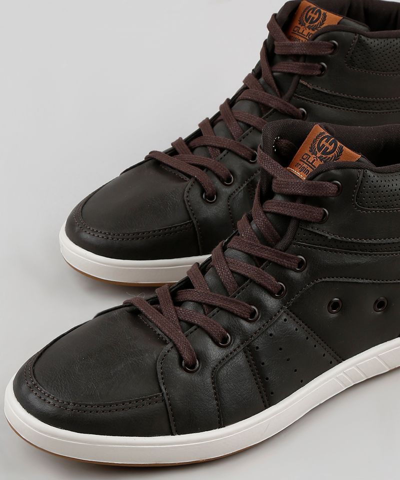 Tenis-Masculino-Ollie-Cano-Alto-com-Recortes-Marrom-Escuro-9904662-Marrom_Escuro_3