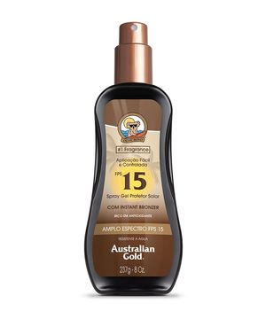 Protetor Solar Australian Gold Spray Gel FPS 15 - 237ml único