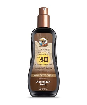 Protetor Solar Australian Gold Spray Gel FPS 30 - 237ml único