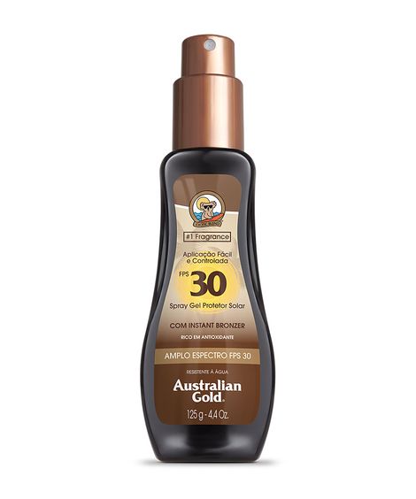 Protetor Solar Australian Gold Spray Gel FPS 30 - 125ml único Único