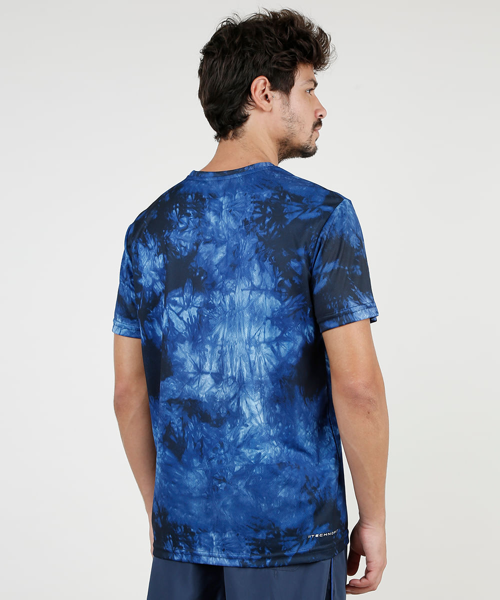 C&A Camiseta Estampada Tie Dye Super Saiyajin Manga Curta Gola Careca Preta  