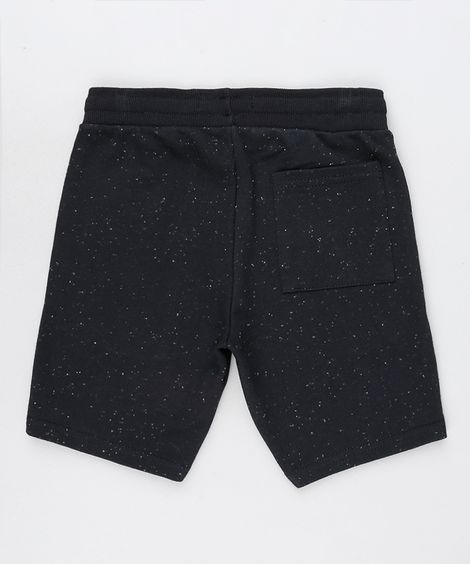 Bermuda Infantil em Moletom com Bolsos Preto