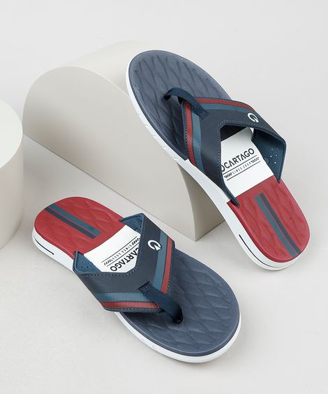 Chinelo Masculino Cartago Sevilha IV Azul Marinho