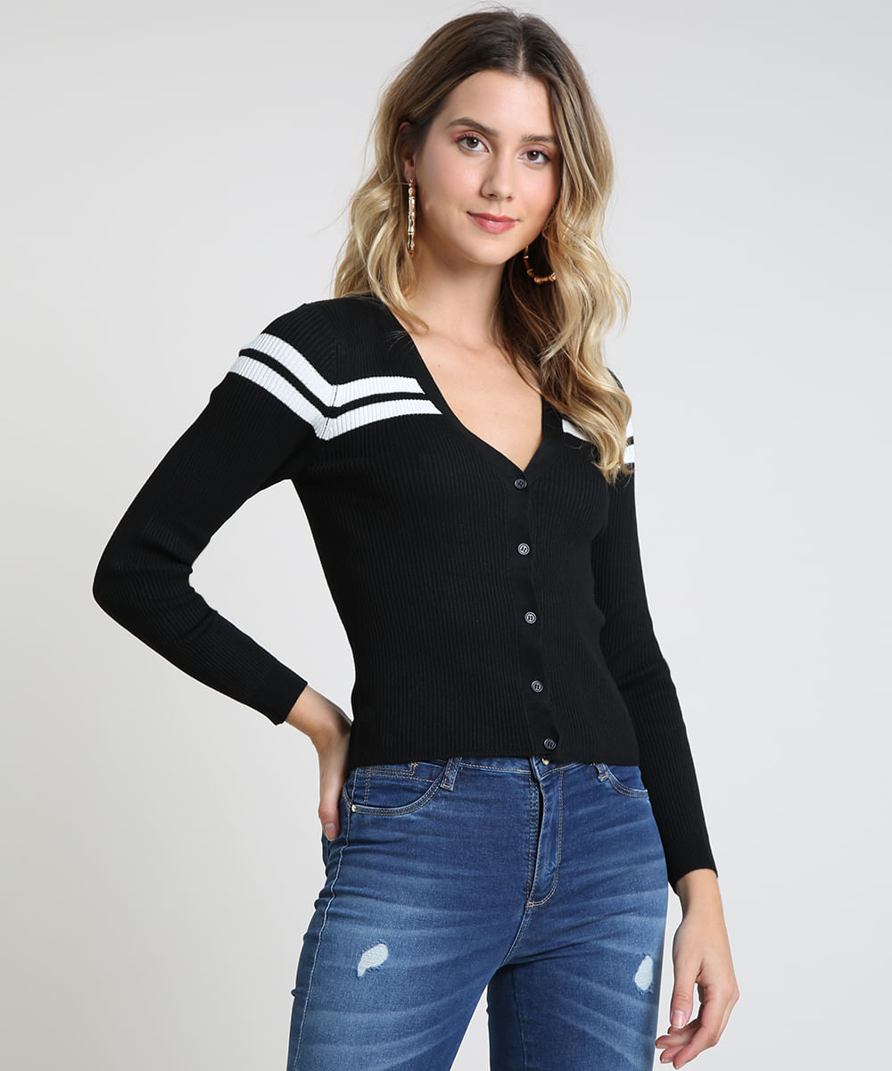 cardigan preto cea