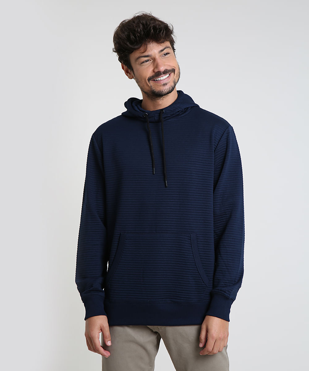 navy blue polo moletom com capuz