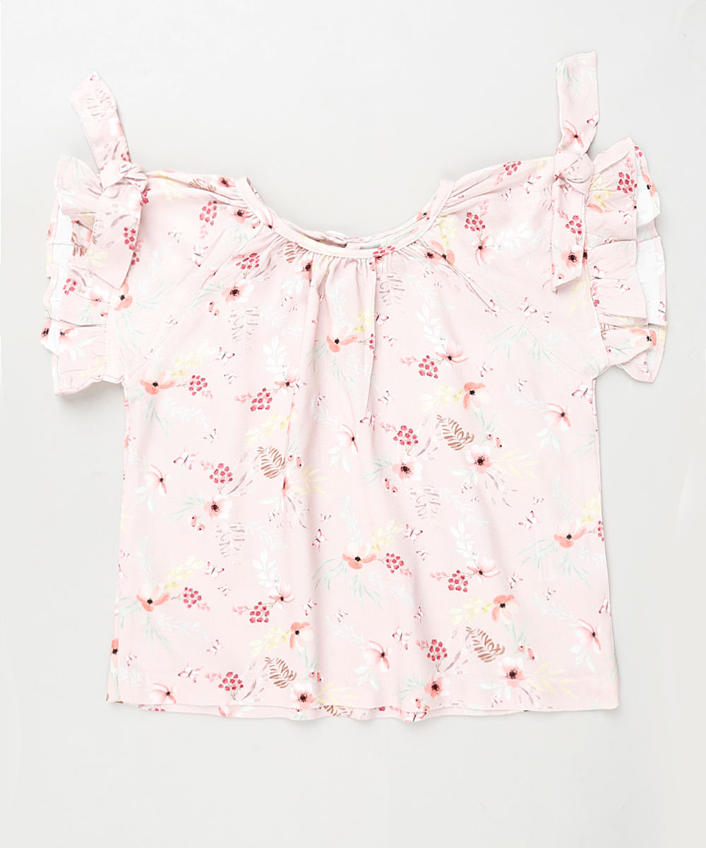 Bata-Infantil-Estampada-Floral-com-Babado-e-Laco-Manga-Curta-Rosa-9906263-Rosa_1
