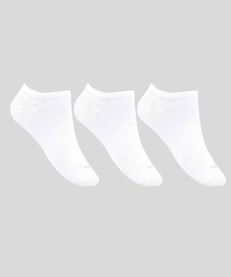 Kit de 3 Meias Masculinas Mash Soquete Branco
