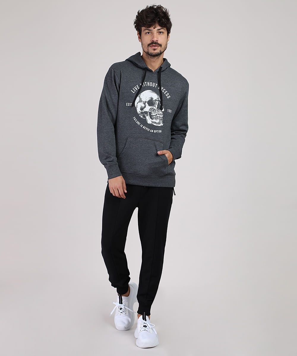 black moletom com capuz with white writing
