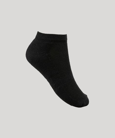 kit de 3 meias masculinas cano baixo preta