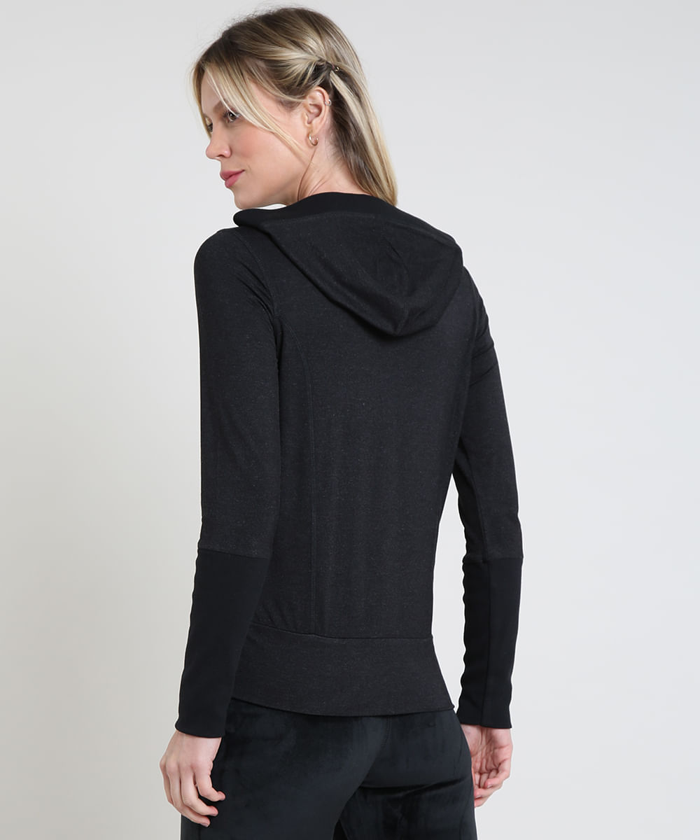 deep v neck moletom com capuz