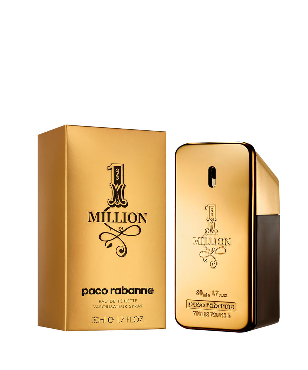 Perfume Masculino 1 Million Paco Rabanne Eau te Toilette - 30ml Único - C&A