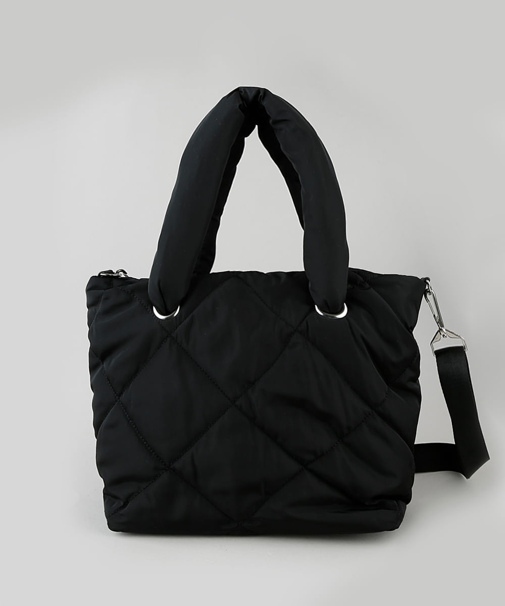 puffer tote bolsa zara