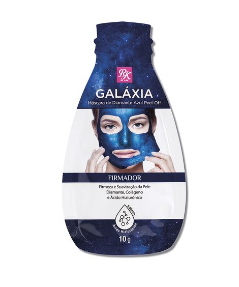Máscara Facial de Diamante RK by Kiss Galáxia Azul Peel-Off  Único - TRANSPARENT