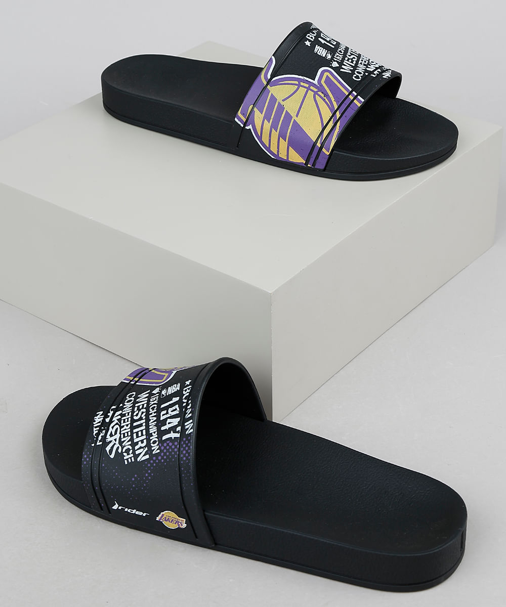 Laquilla Chinelo Slide Masculino Detalhe Estampa Majin Boo Preto 