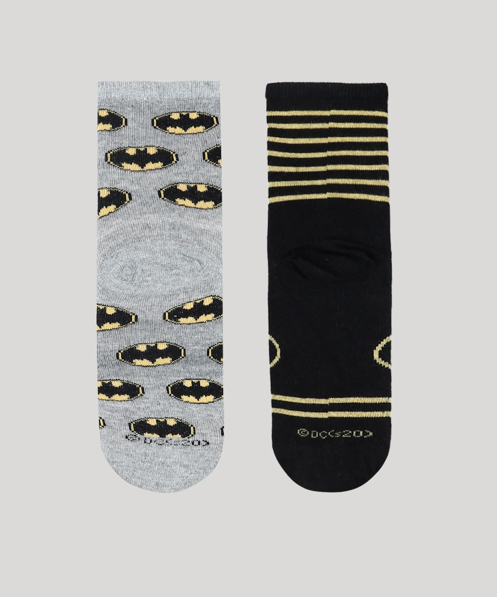 Kit-de-2-Meias-Infantis-Batman-Multicor-9144743-Multicor_2