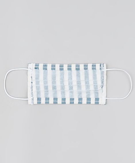 Máscara de Tecido Reutilizável para Proteção Individual Listrada Off White
