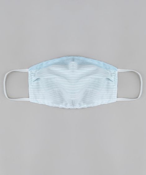 Máscara de Tecido Reutilizável para Proteção Individual Dupla Face Listrada e Lisa Multicor