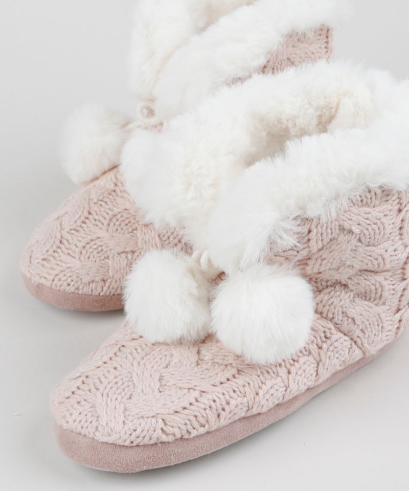 Bota-Infantil-em-Trico-com-Pompons-Felpuda-Rosa-9860466-Rosa_6