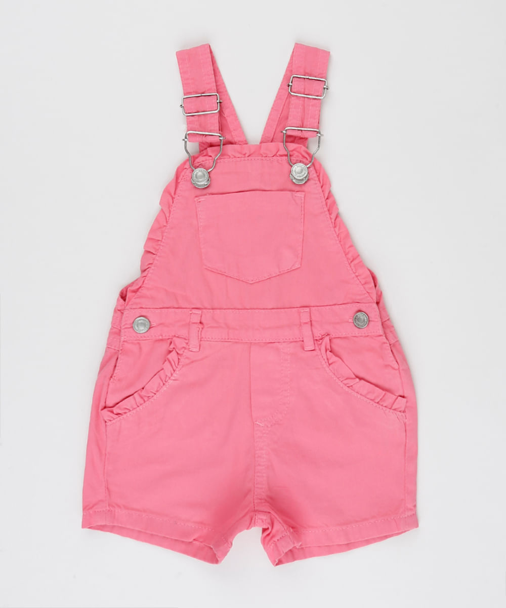 Jardineira-de-Sarja-Infantil-com-Babados-Rosa-9944075-Rosa_1