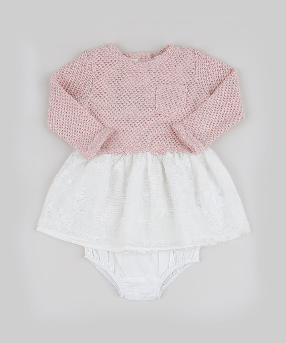 Vestido-Infantil-em-Trico-com-Renda-Manga-Longa---Calcinha-Rosa-9833229-Rosa_1