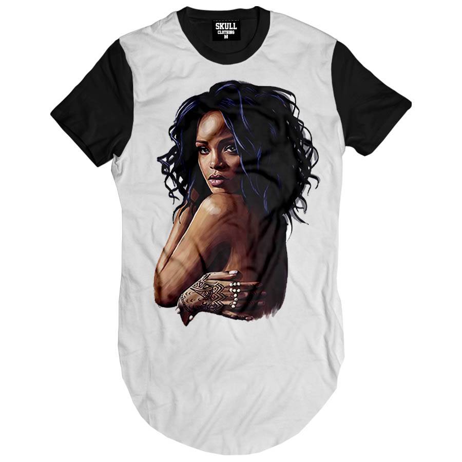 camiseta longline masculina c&a