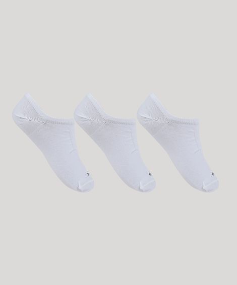 Kit de 3 Meias Masculinas Lupo Sapatilha Branca
