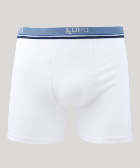 Cueca Masculina Lupo Boxer Branca