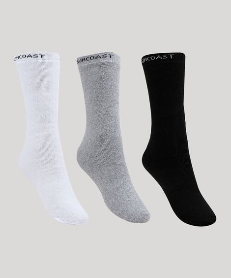 Kit de 3 Meias Masculinas Cano Alto Multicor