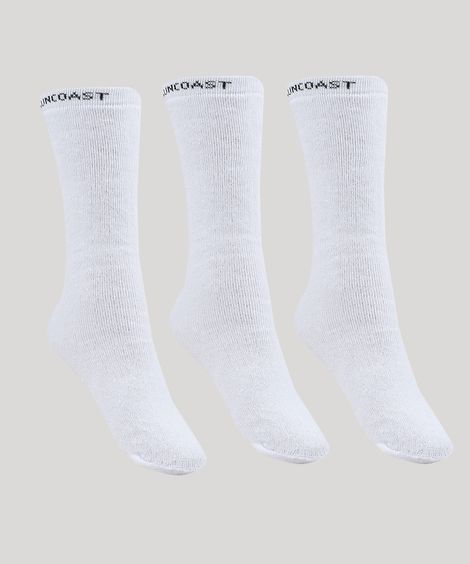 Kit de 3 Meias Masculinas Cano Alto Multicor