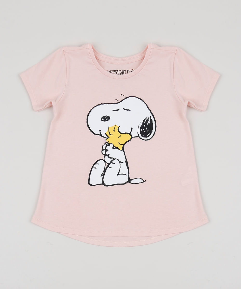 Blusa-Infantil-Snoopy-Manga-Curta-Rosa-9954979-Rosa_1