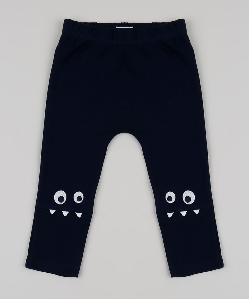 Calca-Infantil-Reta-com-Patch-de-Monstro-Azul-Marinho-9849583-Azul_Marinho_1
