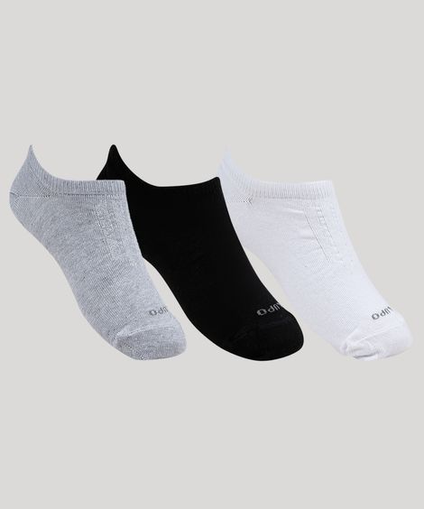 Kit de 3 Meias Feminino Lupo Cano Baixo Multicor