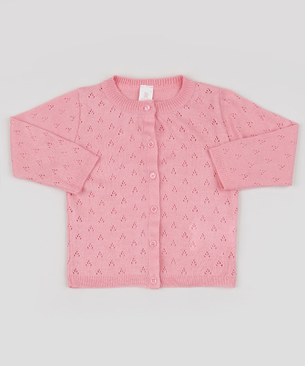 Cardigan-Infantil-em-Trico-Texturizado-Rosa-9948949-Rosa_1