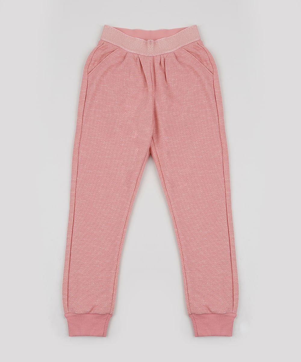 Calca-de-Moletom-Infantil-Jogger-com-Brilho-Rosa-9810784-Rosa_1