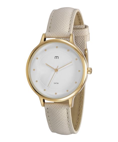 Kit de Relógio Analógico Mondaine Natural Feminino + Pulseira - 53949LPMGDH1K Dourado