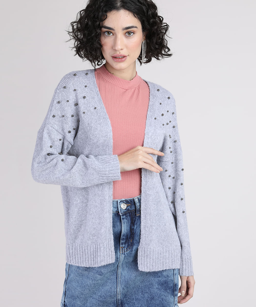 cardigan de tricô feminino