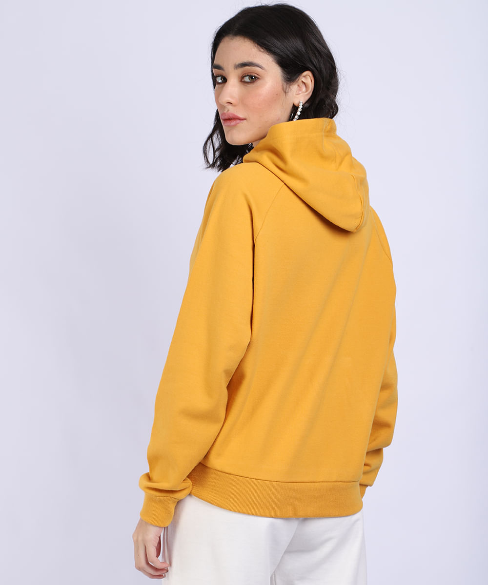 mustard color moletom com capuz