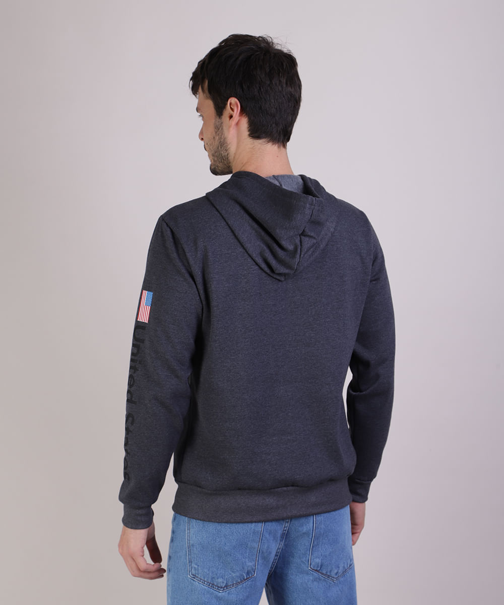 superdry mens expedition zip moletom com capuz