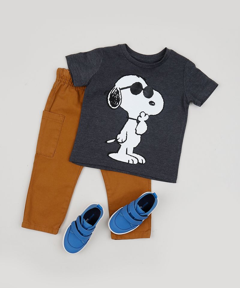 Camiseta-Infantil-Snoopy-Manga-Curta-Gola-Careca-Chumbo-9953514-Chumbo_3