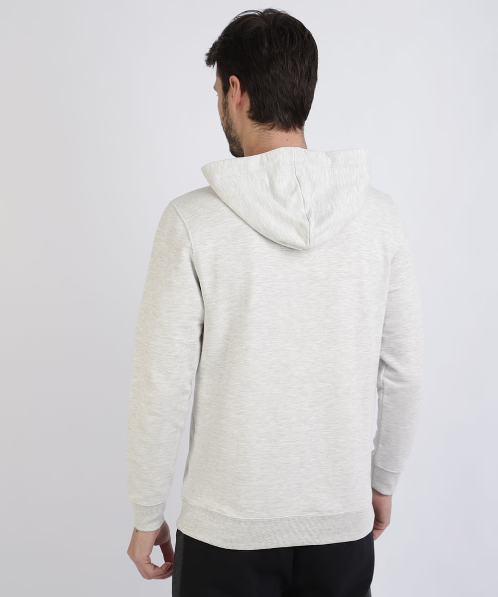 sherpa zip thru moletom com capuz