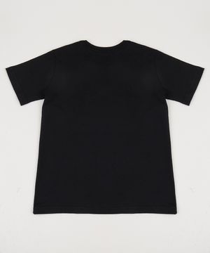 Camiseta Juvenil Tal Pai Tal Filho NASA Manga Curta Gola Careca Preta
