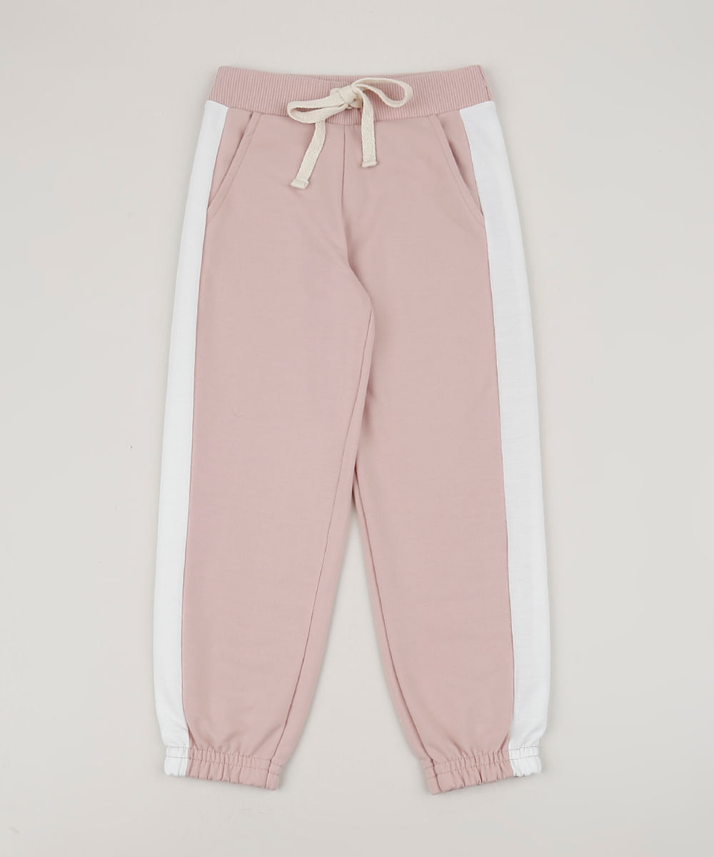 Calca-de-Moletom-Infantil-Tal-Pai-Tal-Filha-Jogger-com-Recorte-Lateral-Rosa-9957834-Rosa_1
