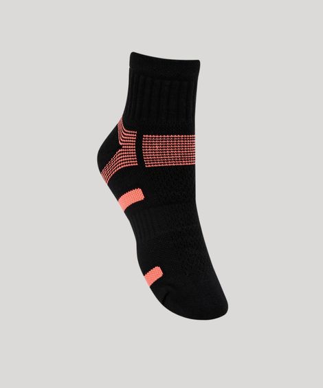 Kit de 2 Meias Masculinas Cano Médio Esportiva Neon Preto