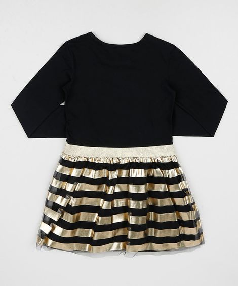 Vestido infantil LOL Surprise Manga Longa com Tule Preto