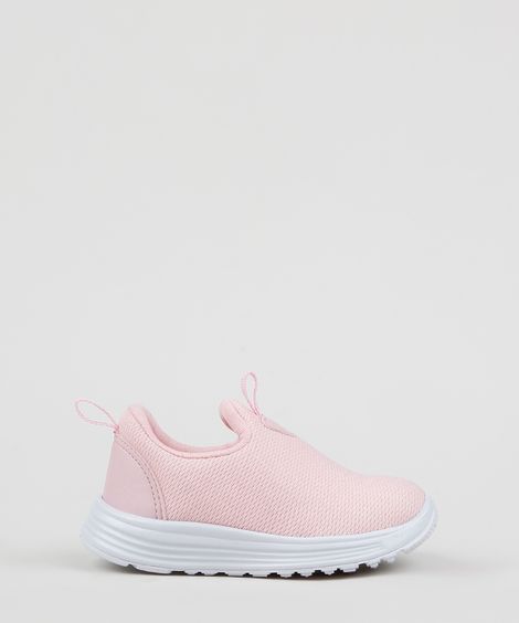 Tênis Infantil Baby Club Knit Calce Fácil Rosa