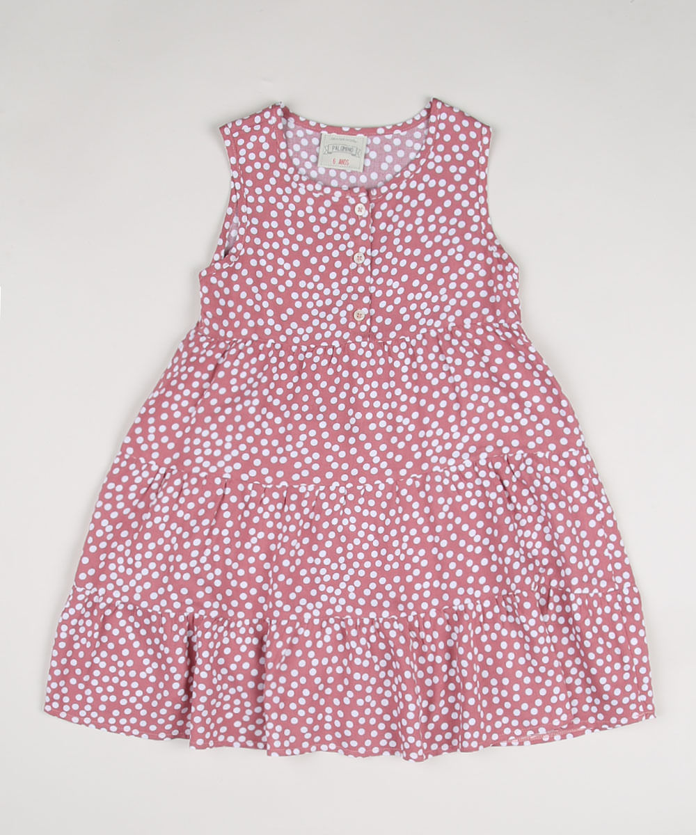 Vestido-Infantil-Estampado-de-Poa-com-Botoes-e-Babado-Rosa-9955421-Rosa_1