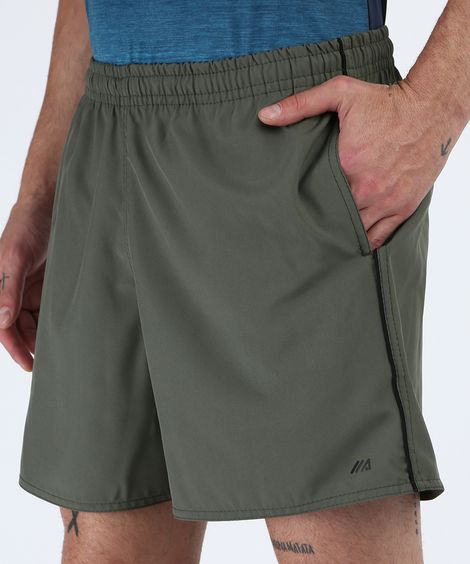 Bermuda Masculina Esportiva com Listra Laterais  Verde
