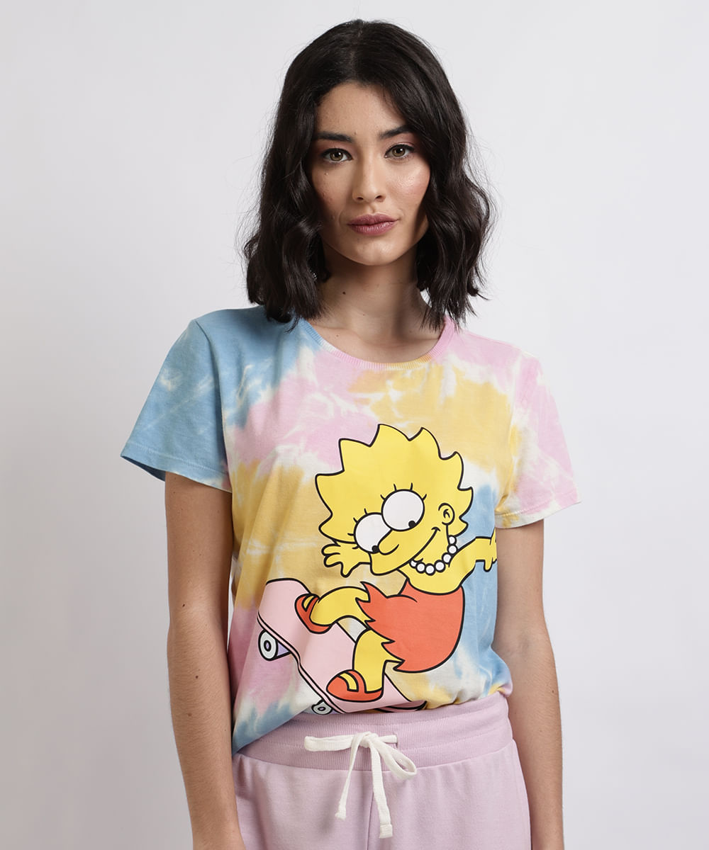 blusa da lisa simpson rosa