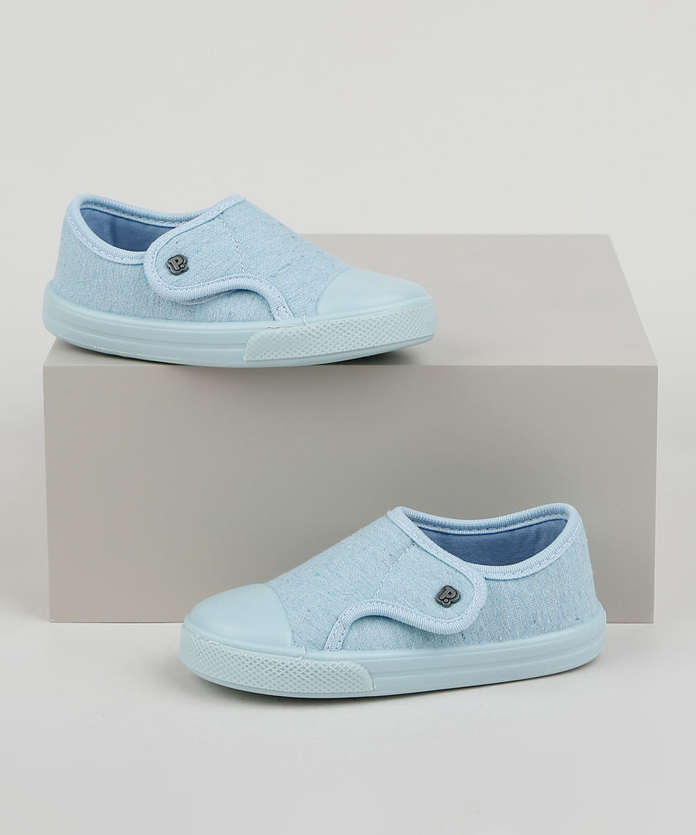Tênis Infantil Pimpolho Calce Fácil com Velcro Azul Menor preço em Tênis Infantil Pimpolho Calce Fácil com Velcro Azul
